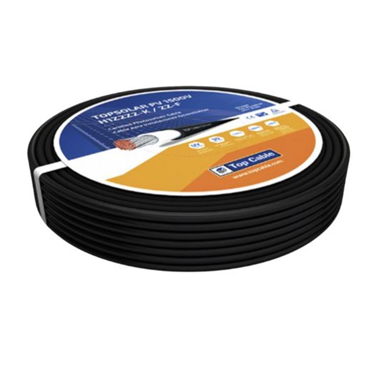 Solarkabel 100m CCA - 4mm²- Zwart